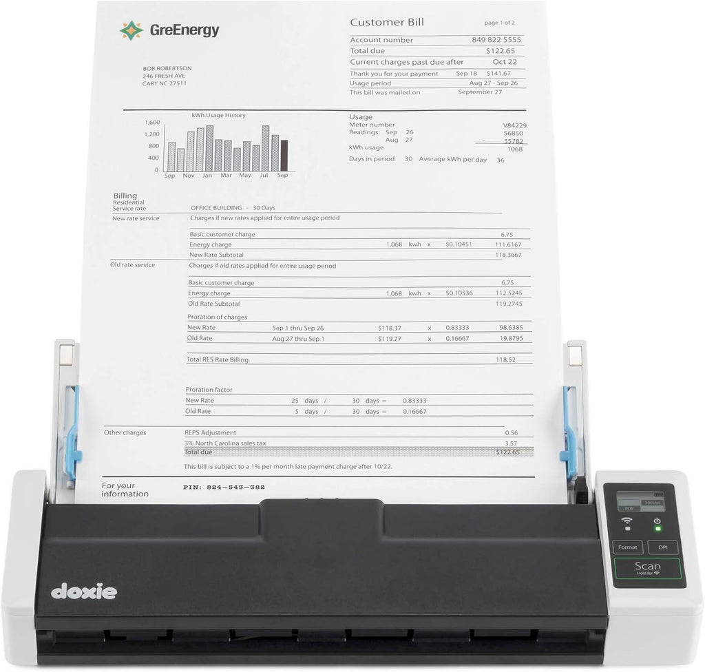 Rechargeable Document Scanner with ADF and Wi-Fi B145