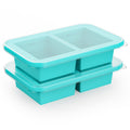 Blue 2 Pack Silicone Freezing Tray with Lid I736627