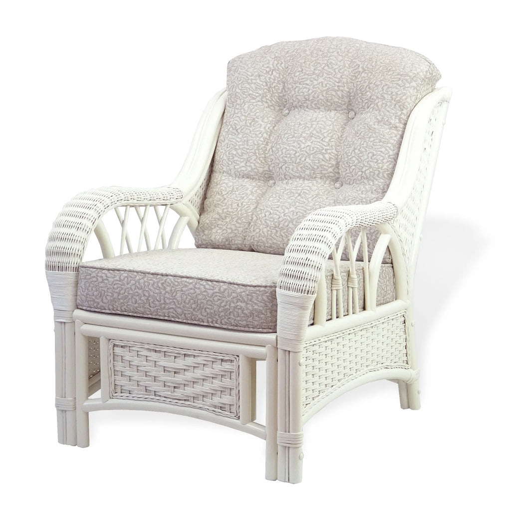 White Armchair with Ottoman O153418
