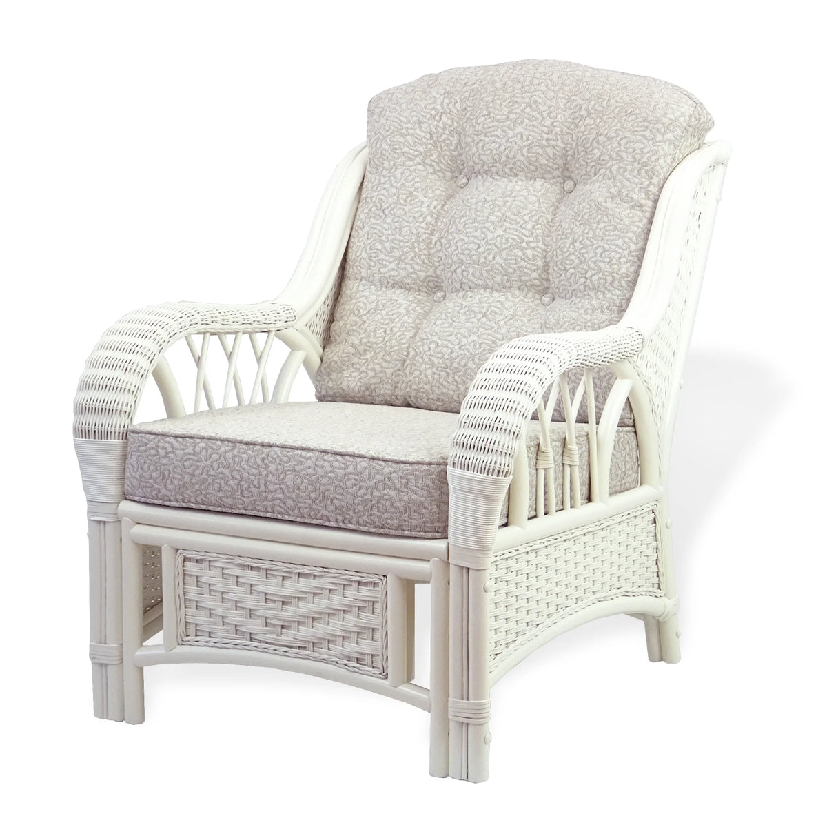White Armchair with Ottoman O153418