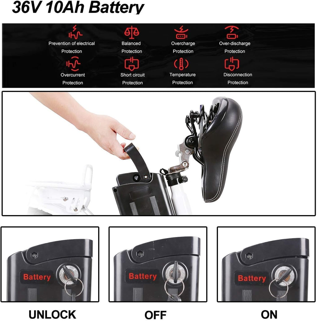 26 250W Cargo Electric Bicycle with Removable 36V10A Lithium Battery P447