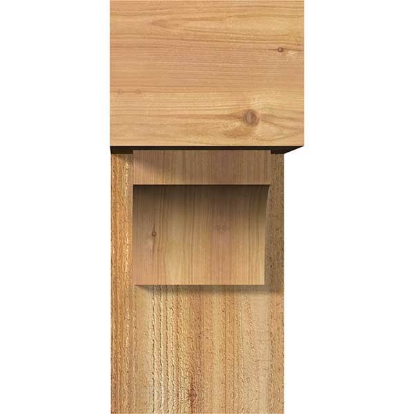 8x22W x 18x22D x 18x22H Western Red Cedar Bracket with Offset Brace X195