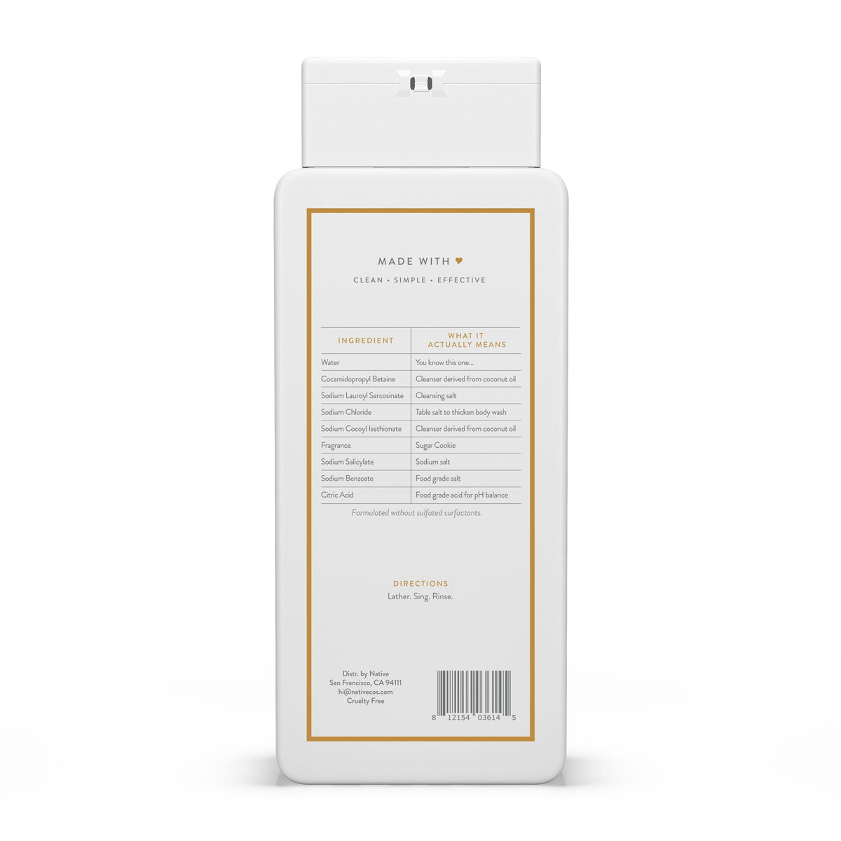 Sugar Cookie Body Wash, Sulfate Free, Paraben Free, 18 oz X244