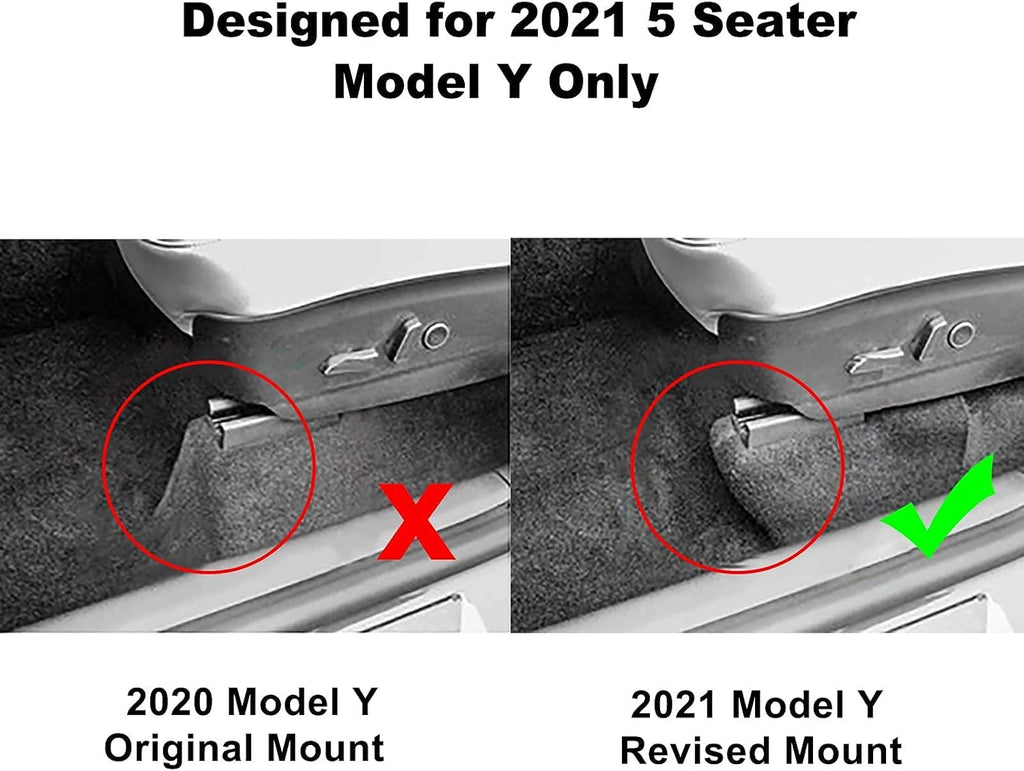 Black All-Weather TPE Floor Mats for Tesla Model Y L32971