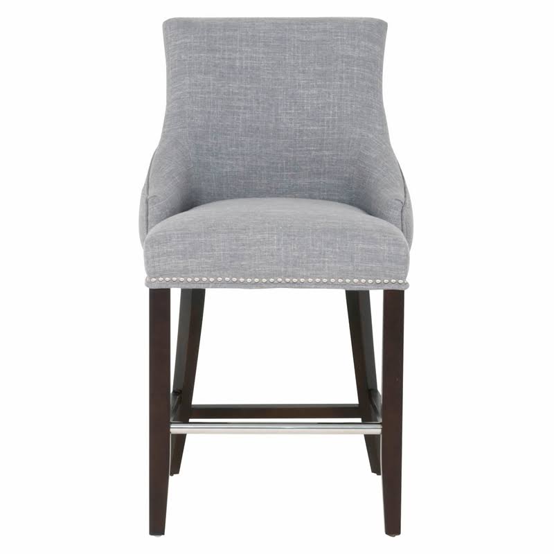 26x22 Counter Stool in Smoke Gray and Espresso E205