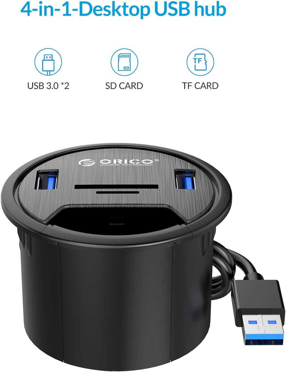 USB 3.0 Hub with SD/TF Card Reader B36910