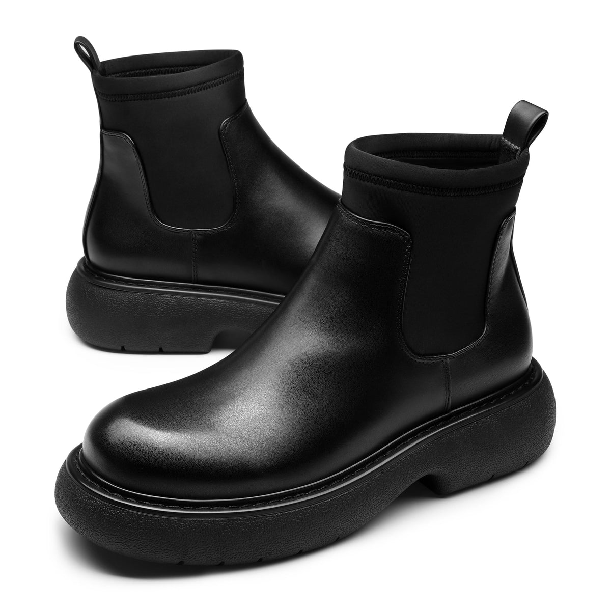 Black Size 7.5 Chelsea Booties O726882