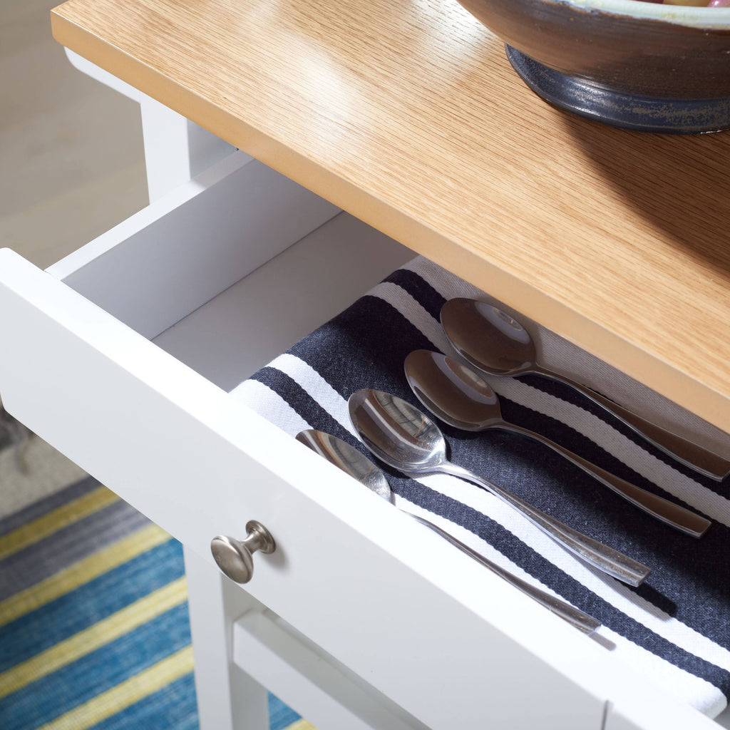 Black 2 Drawer 3 Shelf Kitchen Cart U926472