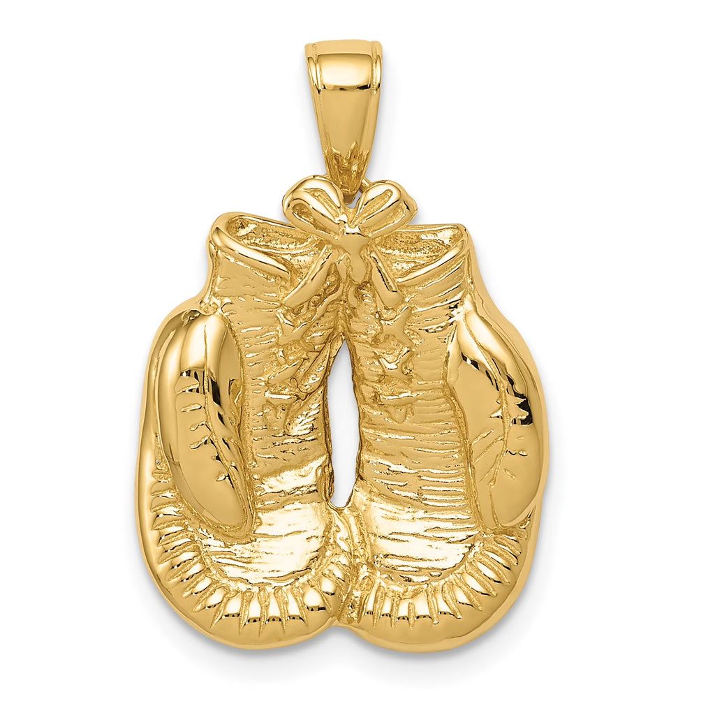 10K Yellow Gold Boxing Gloves Pendant F174530