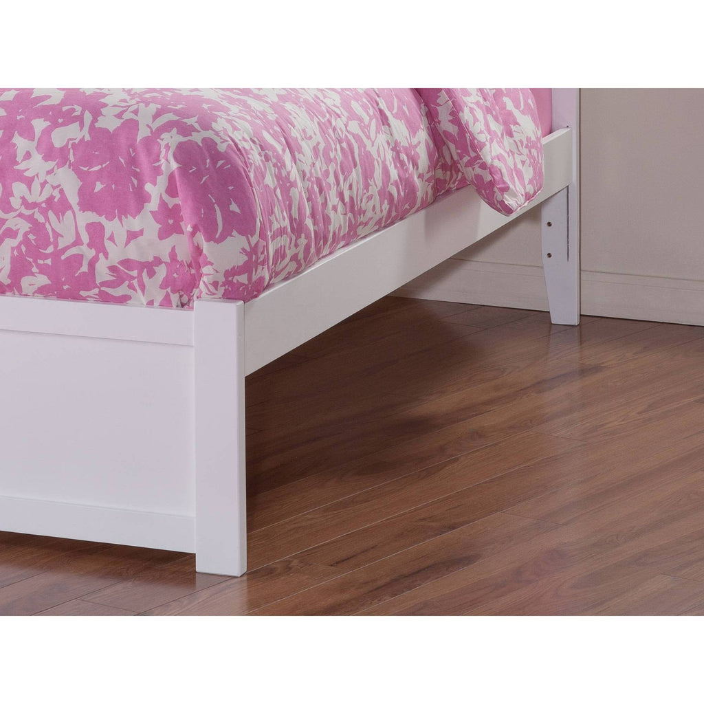 White Twin XL Foot Board with 2 Drawers U4473