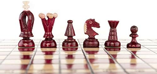 Vintage Carved Wooden Chess Set G9756