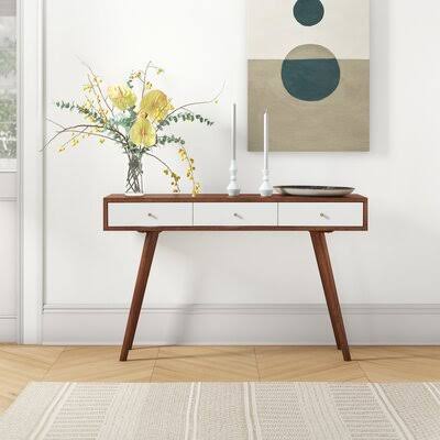 White/Pecan Desk D3760