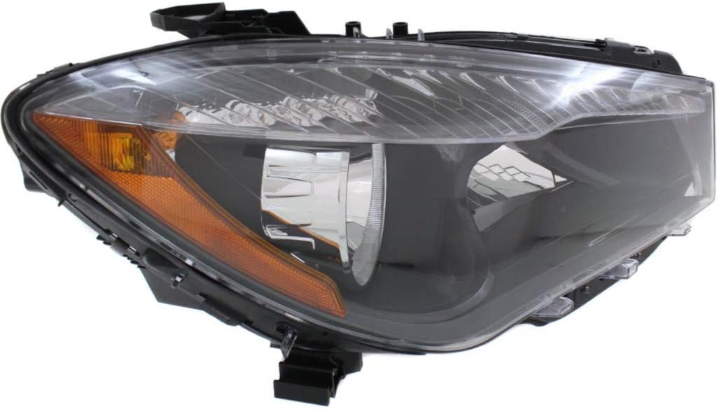 Passenger Side Headlight Assembly Black Housing W15433