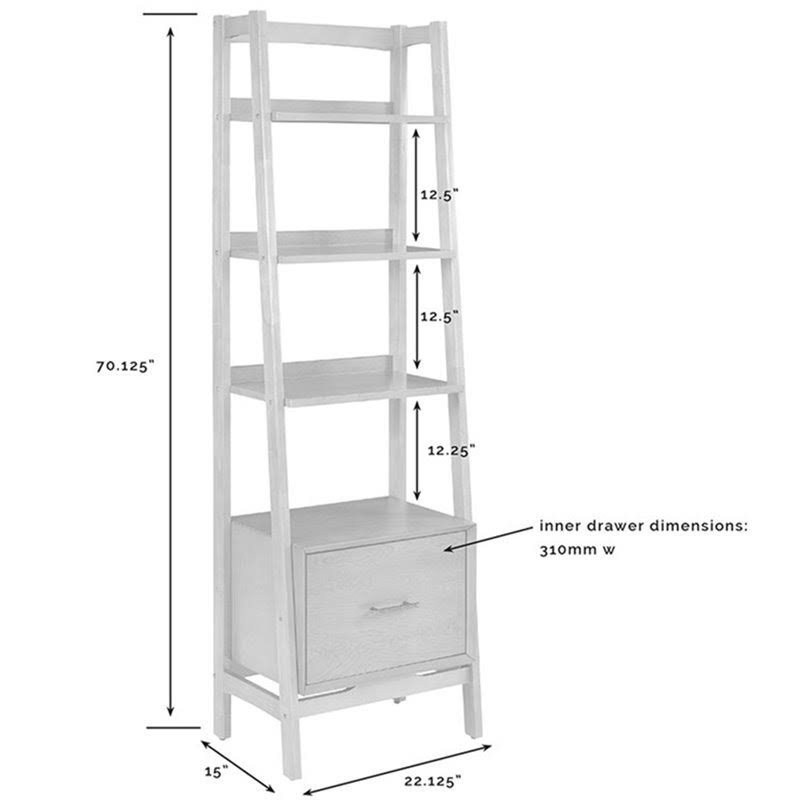 4-Shelf Bookcase, Acorn S87280