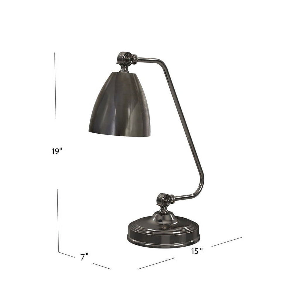 Black Nickel Metal Desk Lamp with Iron Shade Z235