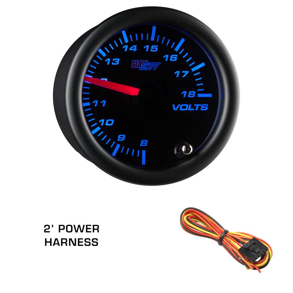 Black 7 Color 100 PSI Oil Pressure, Water Temperature & Volt Gauges with Triple Pillar Pod Q737935