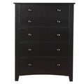 Pine Wood 5 Drawer Accent Chest D1334