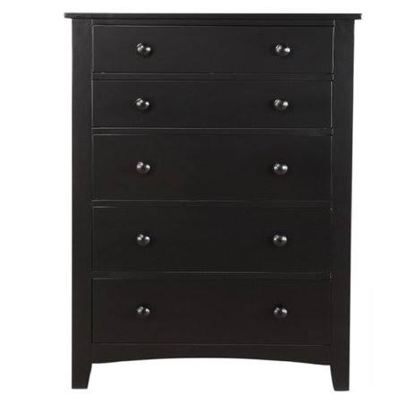 Pine Wood 5 Drawer Accent Chest D1334
