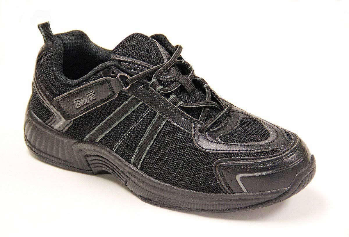 Men&s Black Mesh Orthofeet Shoes O7297