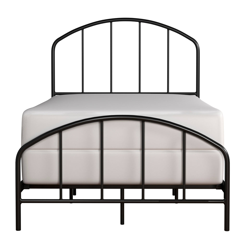 Black Metal Bed with Arched Spindle Design Queen P913