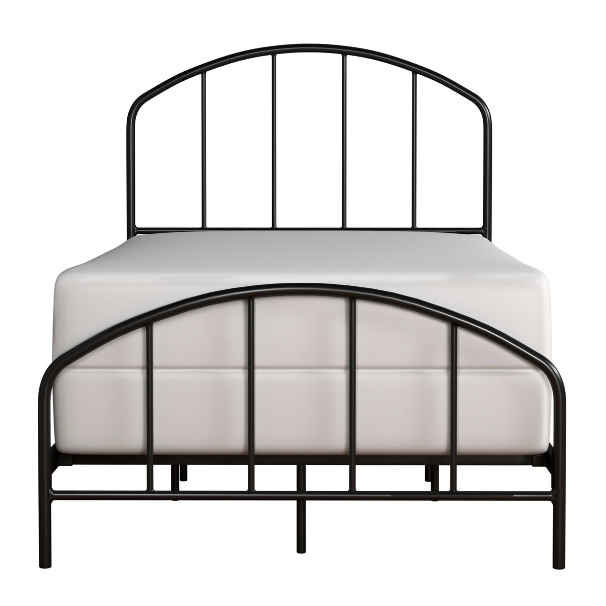 Black Metal Bed with Arched Spindle Design Queen P913