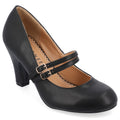 Wide Width Round Toe Block Heel Mary Jane Pumps S63664