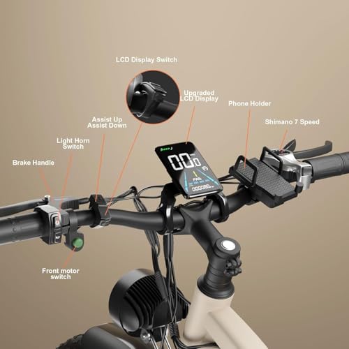 26" Fat Tire Electric Bike with Hydraulic Shock Absorber J82008