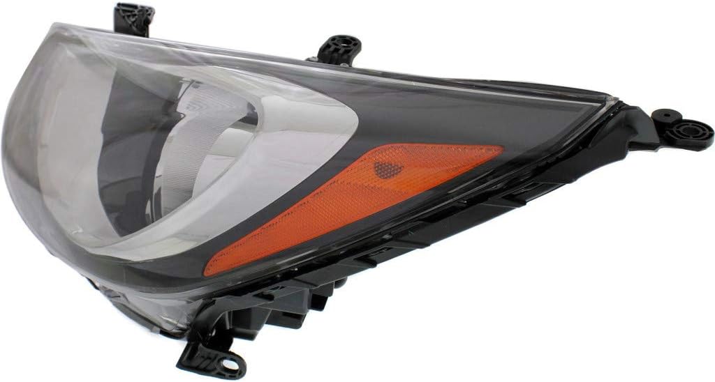Hyundai Accent Headlight 2012 2013 2014 2015 Pair Black Housing D98724