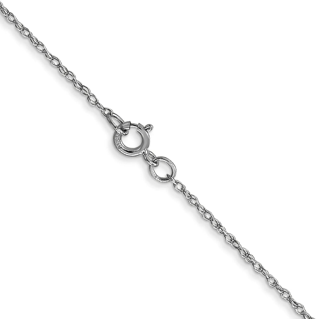 14K White Gold Cable Chain Necklace 24 Inches O710