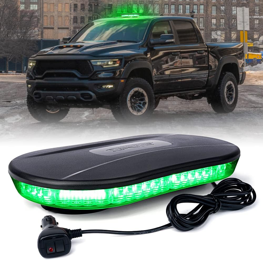 White & Amber COB LED Rooftop Strobe Light Bar with Magnetic Base Y3373