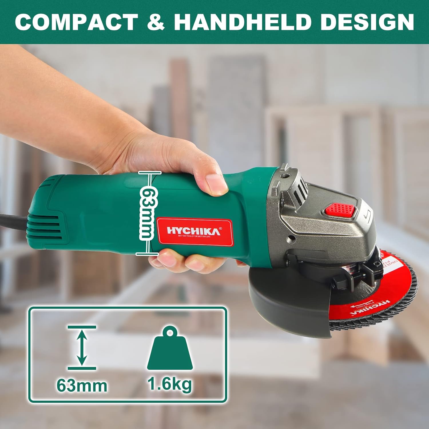 4-1/2inch 7.5A Angle Grinder with 2 Wheel Guard, 5 Wheel Disc, Pack of 2 A255