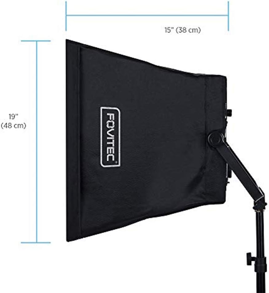 19" Square Softbox with Removable Front Diffuser and Carrying Case, Pack of 2 W438962