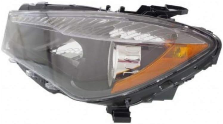 Passenger Side Headlight Assembly Black Housing W15433