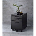 Black 3-Drawer Mobile Filing Cabinet W853