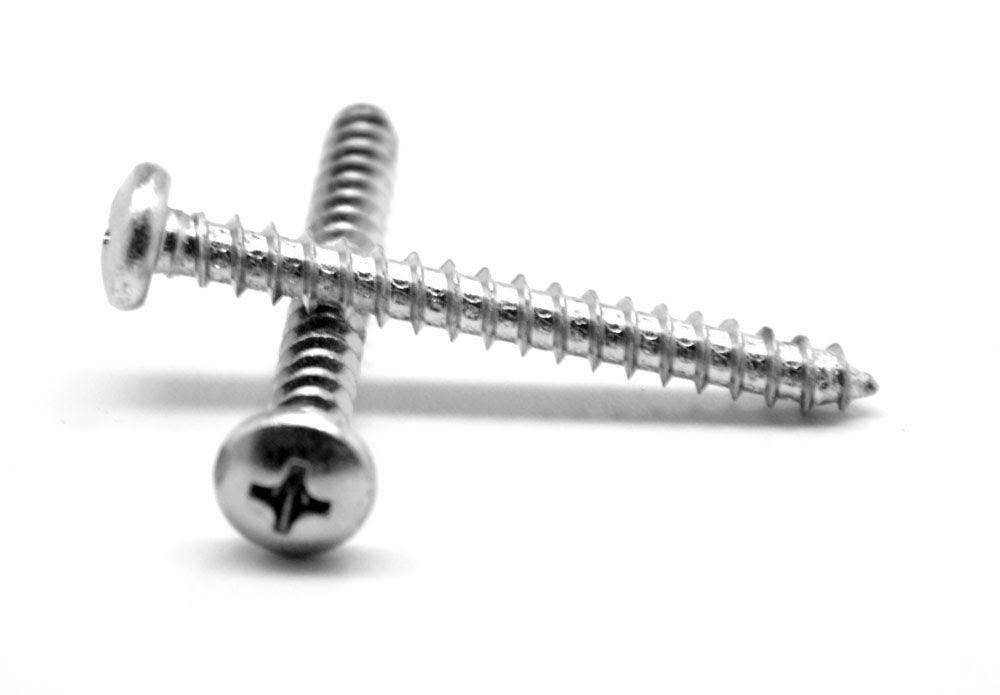 #8-18 x 5/16 Sheet Metal Screw Phillips Pan Head Type AB Low Carbon Steel Zinc Plated P428907