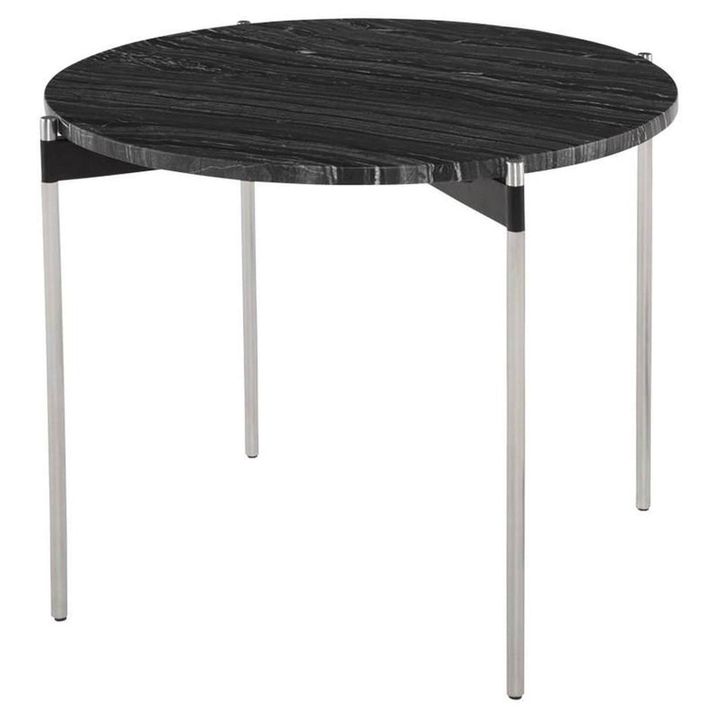 Black Wood Vein Side Table G249328