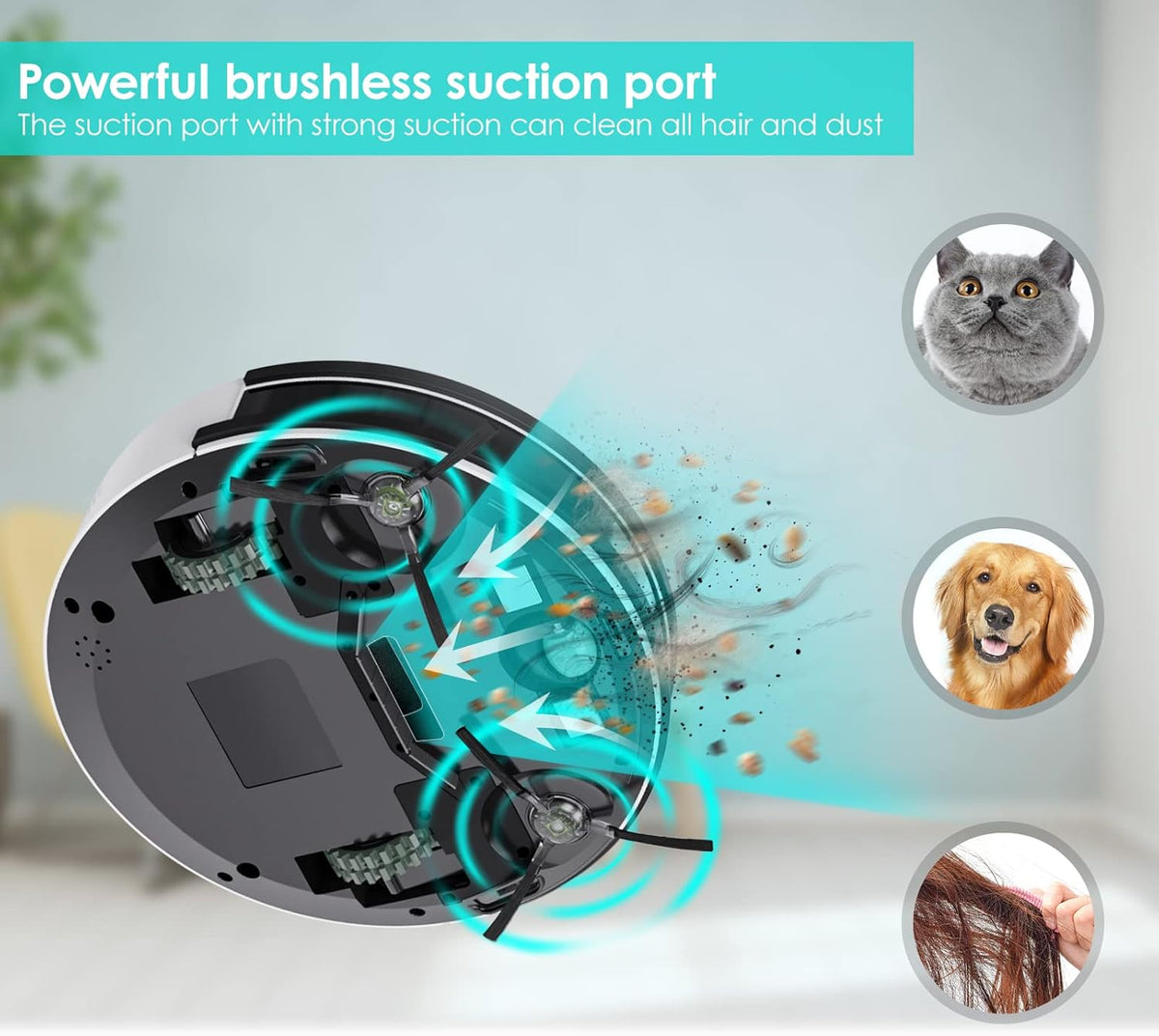 Robot Vacuum Cleaner, 1800Pa Suction, Slim, Quiet, Self-Charging O9395