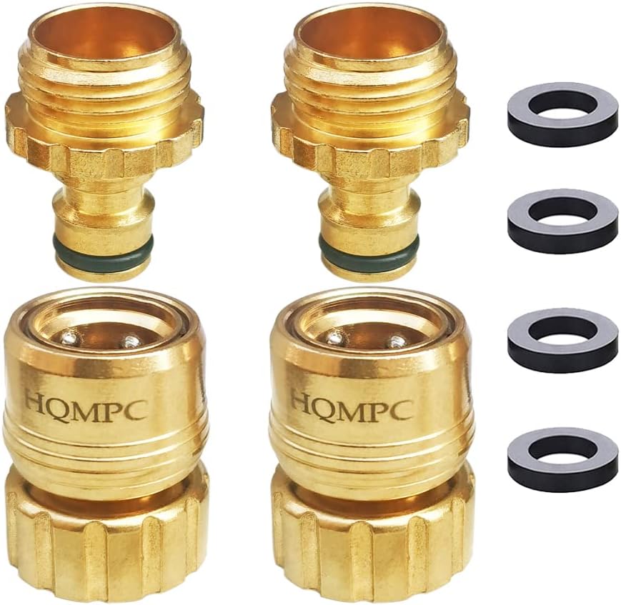 Brass Hose Connector 3/4" GHT (6 Sets) Pack of 2 X912890