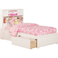 White Twin XL Foot Board with 2 Drawers U4473