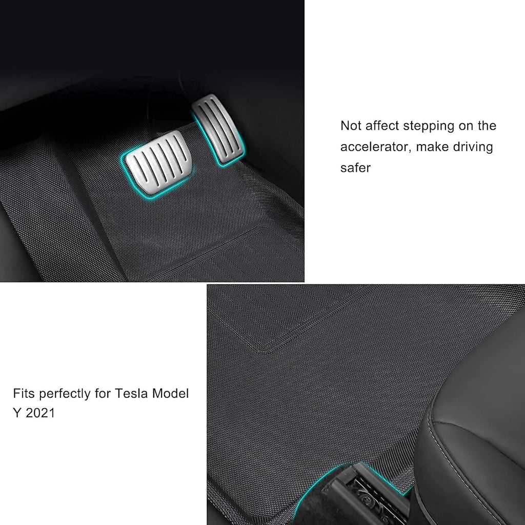 Black All-Weather TPE Floor Mats for Tesla Model Y L32971