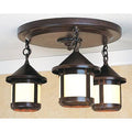 Satin Black Semi Flush Mount Light E716599