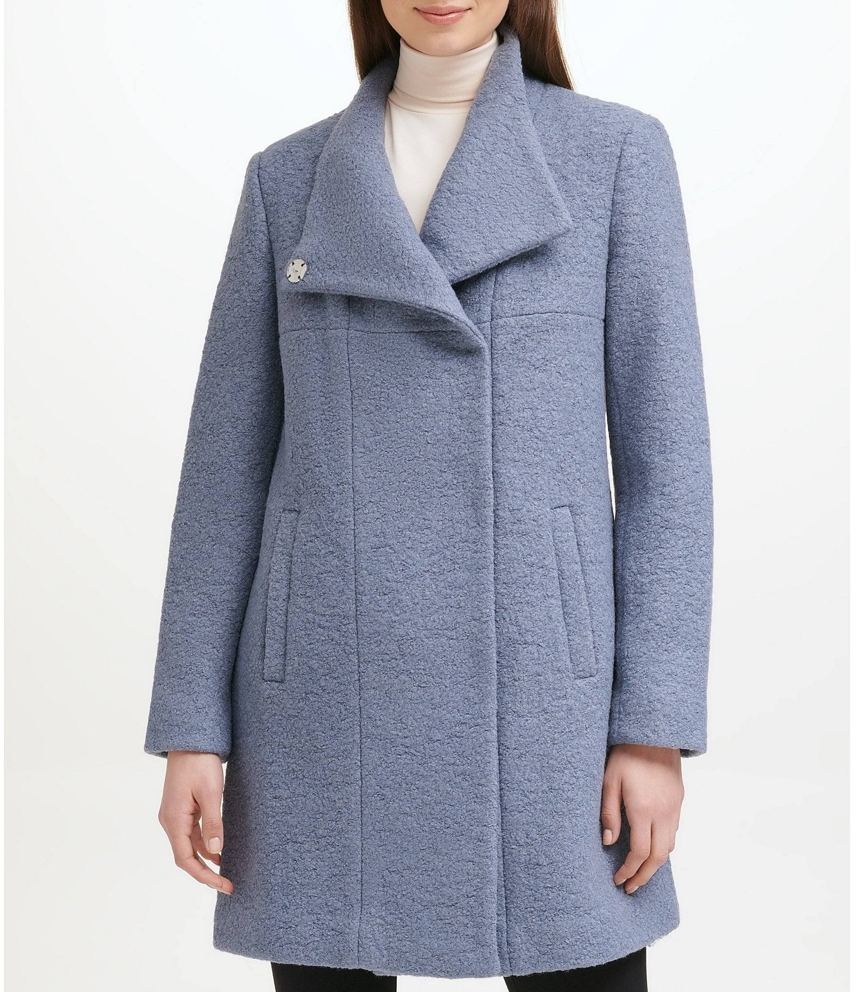 Periwinkle Boucle Walker Coat Z5768