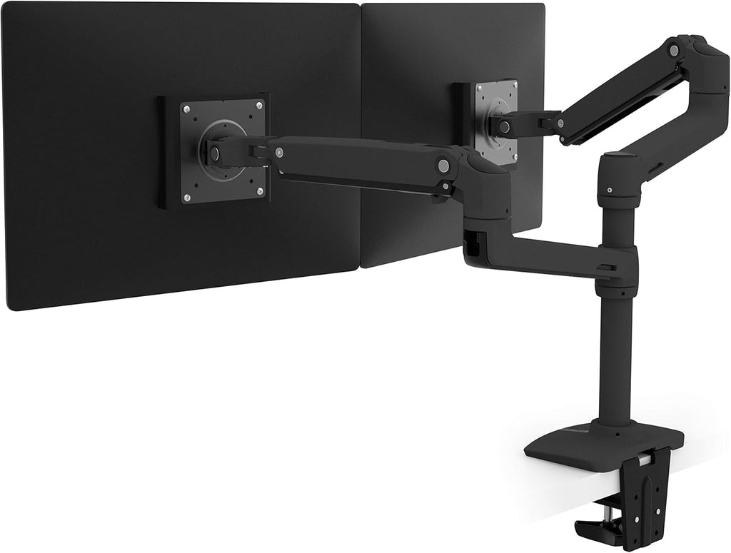 White Dual Monitor Arm Desk Mount for Monitors Up to 24 Inches M626