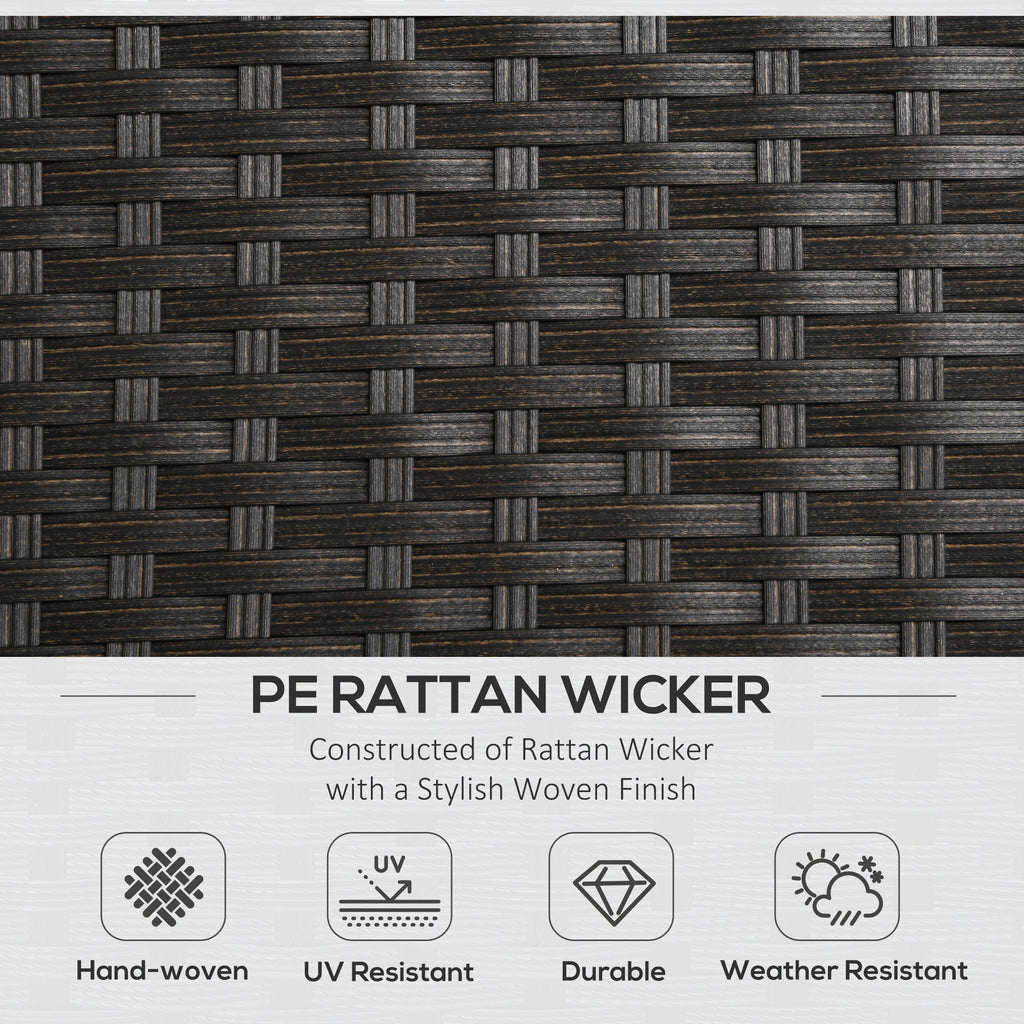 Gray Wicker Furniture Set with Aluminum Frame and Cushion O611686