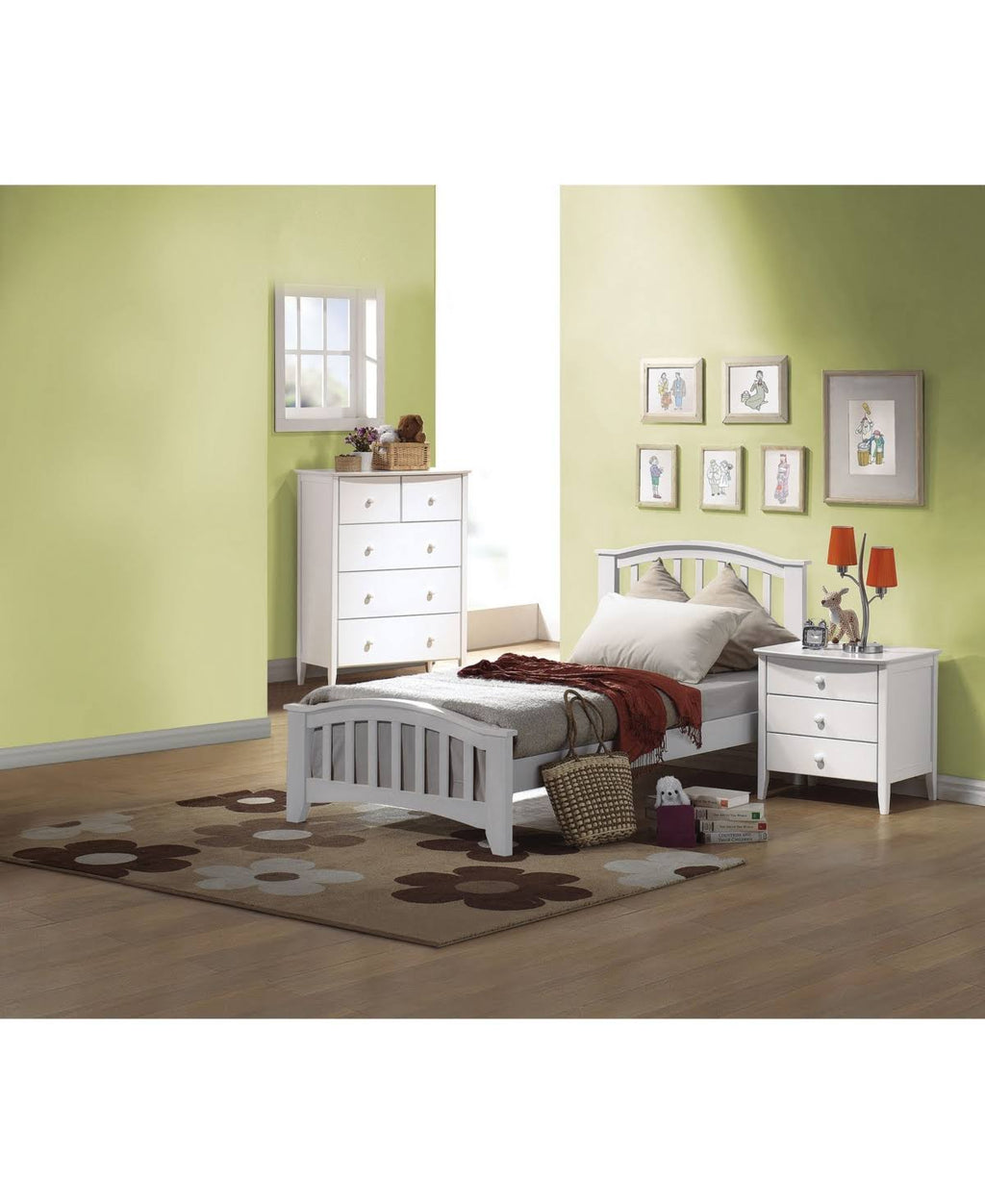 Twin Bed White R10776