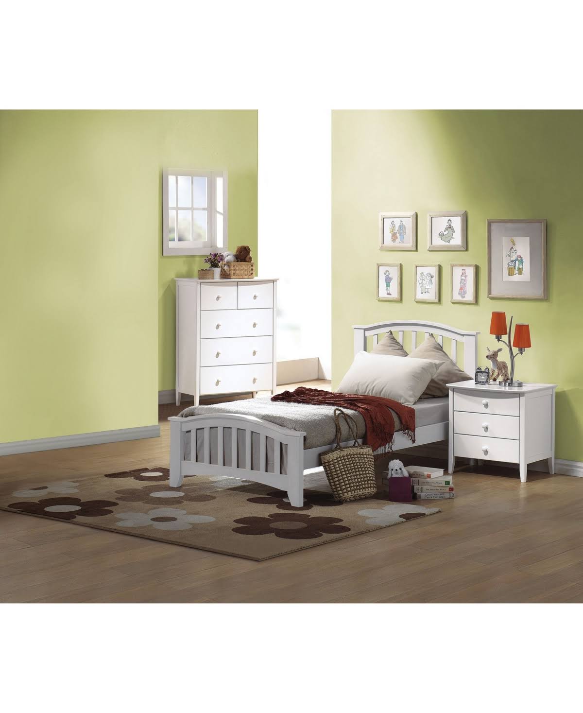 Twin Bed White R10776
