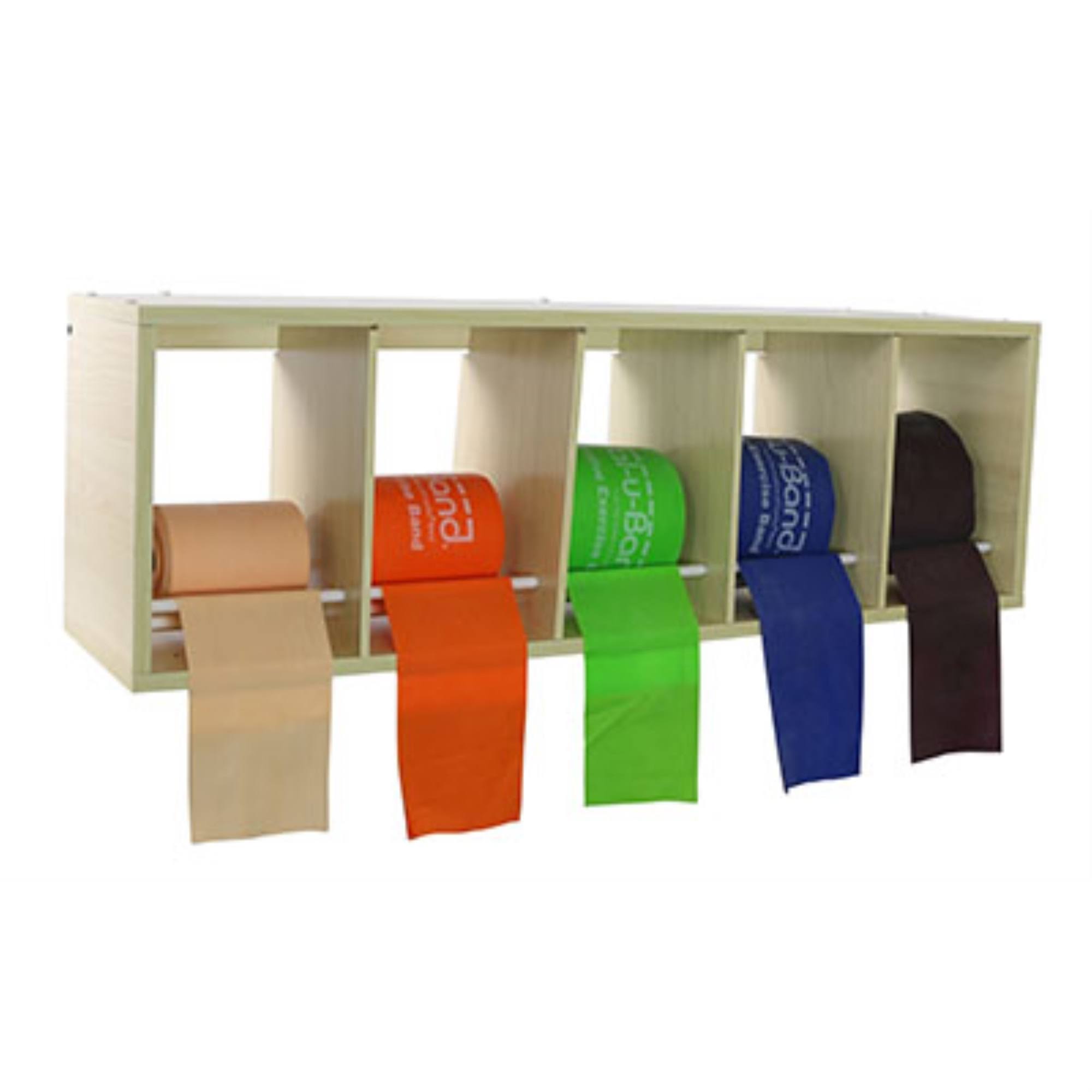 Exercise Band Rack with Val-u-band, 5 x 50 Yard Rolls K108326