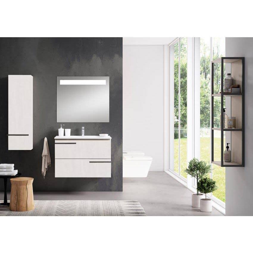 White 2 Drawer Vanity with Ceramic Sink U991351