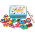 Magnetic Wooden Fishing Toy with Iron Box F90036