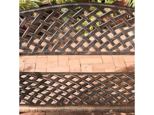 Antique Copper Cast Aluminum Bench H276